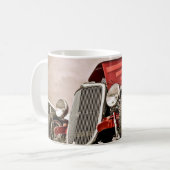 Red Classic Collector's Car Coffee Cup Mug (Devant gauche)
