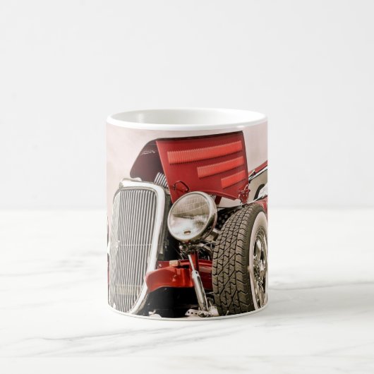 Red Classic Collector's Car Coffee Cup Mug (Centre)