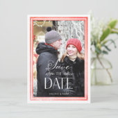 Red Classic Elegant Sophisticated Photo Wedding (Staand voorkant)