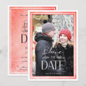 Red Classic Elegant Sophisticated Photo Wedding (Voorkant / Achterkant)