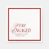 Red Classic Formal We're Engaged Servet (Voorkant)