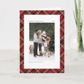 Red Classic Pset Pattern Prettige feestdagen Foto (Voorkant)