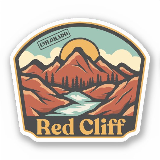 Red Cliff, Sticker Colorado (Devant)