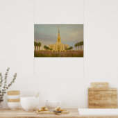 Red Cliffs Utah Tempel Schildering™ LDS Kunst Post Poster (Keuken)