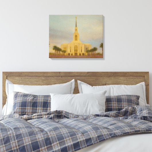 Red Cliffs Utah Temple Painting™ LDS Art Canvas (Insitu (Slaapkamer))