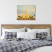 Red Cliffs Utah Temple Painting™ LDS Art Canvas Afdruk (Insitu (Slaapkamer))