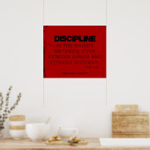 Red Cloth Black Thread Fitness Discipline Poster (Keuken)
