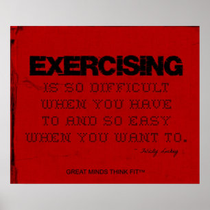 Red Cloth Black Thread Fitness Poster