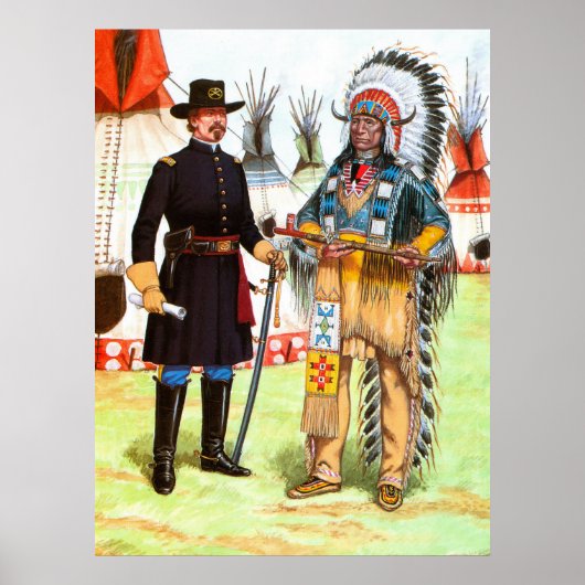 Red Cloud, hoofd van de Oglala Sioux Poster (Voorkant)