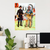 Red Cloud, hoofd van de Oglala Sioux Poster (Thuiskantoor)