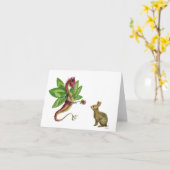 Red Clover Dragon - Notecard Kaart (Gele Bloem)