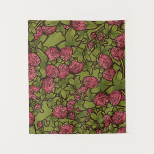 Red Clover Flower Spring Patroon Wandkleed