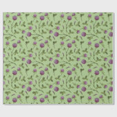 Red Clover Greenery Wrapping Paper Cadeaupapier (Vlak)