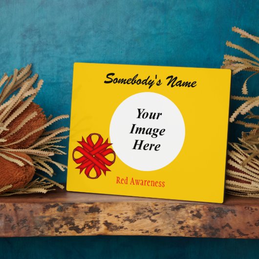 Red Clover Ribbon Sjabloon door Kenneth Yoncich Fotoplaat (Zijkant)