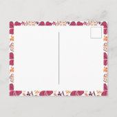 Red Clover Shamrock Pattern St. Patrick's Day Briefkaart (Achterkant)