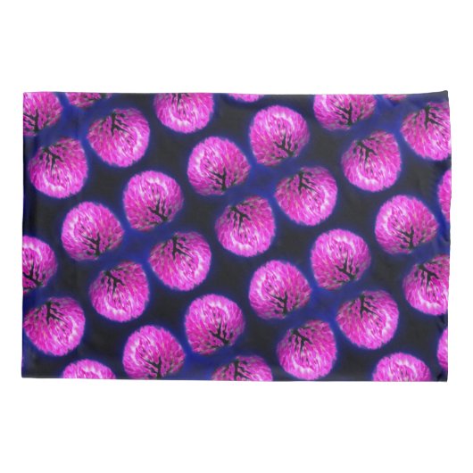 Red Clover Wildflower Abstract Patroon Kussensloop (Achterkant)