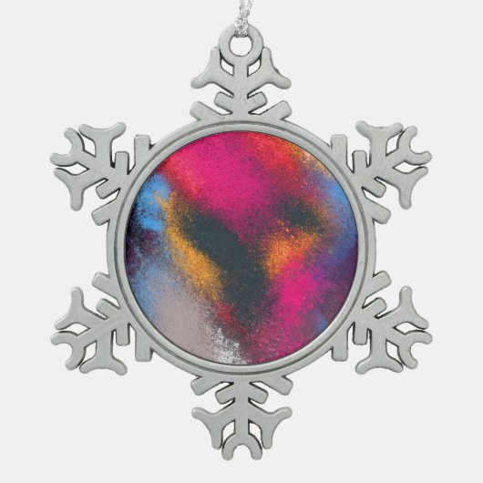 "Red Clusters" Snowflake Ornament (Voorkant)