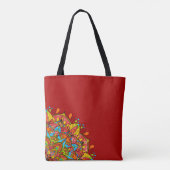 Red Colorful Mandala Shoulder Draagtas (Achterkant)