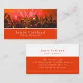 Red Concert Crowd, Party Event Planner Visitekaartje (Voorkant / Achterkant)