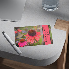 Red Cone Bloemen Echinacea Mist U Briefkaart