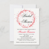 Red Confetti - Invitation de douche nuptiale 3x5 (Devant)