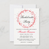 Red Confetti - Invitation du Bachelorette 3x5 (Devant)