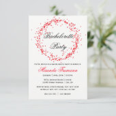 Red Confetti - Invitation du Bachelorette 3x5 (Debout devant)