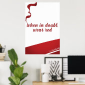 Red Confidence Nail Salon Art Poster (Thuiskantoor)