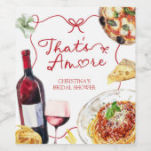 Red Coquette Bow That's Amore Wijn Etiket (Enkel label)