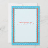 Red Coral Bridal Shower Kaart (Achterkant)