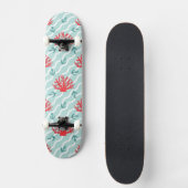 Red Coral Pattern 1 Skateboard (Voorkant)