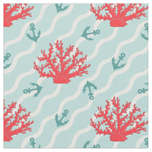 Red Coral Pattern 1 Stof