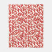 Red Coral Pattern 2 Fleece Deken (Voorkant)