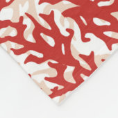 Red Coral Pattern 2 Fleece Deken (Hoek)