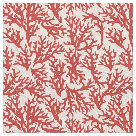 Red Coral Pattern 2 Stof (Close Up)