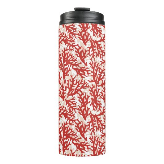 Red Coral Pattern 2 Thermosbeker (Voorkant)