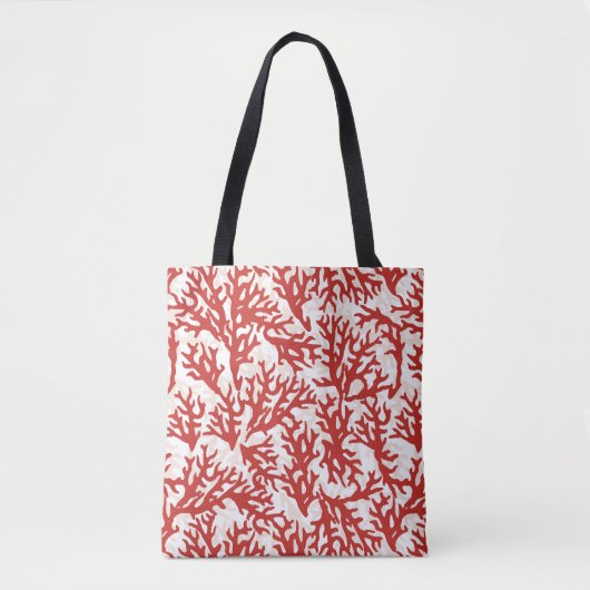 Red Coral Pattern 2 Tote Bag (Voorkant)
