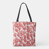 Red Coral Pattern 2 Tote Bag (Achterkant)