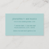 Red Coral Pattern Visitekaartje (Achterkant)