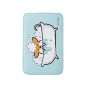 Red Corgi Bath Mat (Voorkant Verticaal)