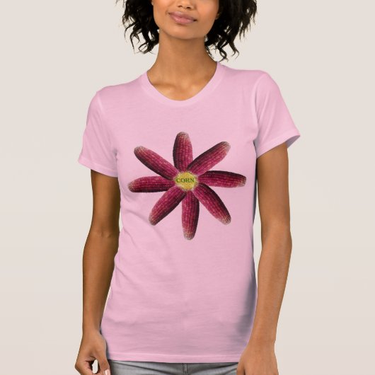 Red Corn Flower Pattern Dames T-shirt (Voorkant)