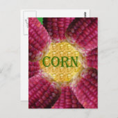 Red Corn Pattern Briefkaart (Voorkant / Achterkant)