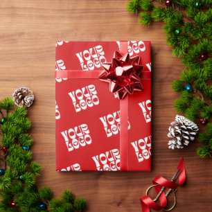 Red Corporate Business Logo-inpakpapier Cadeaupapier