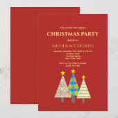 Red Corporate Christmas Party  Kaart (Voorkant / Achterkant)