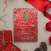 Red Corporate Kerstvakantie feestje Kaart