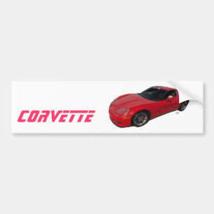 Red Corvette Bumpersticker