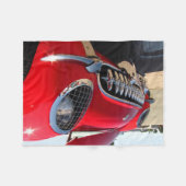 Red Corvette Fleece Deken (Voorkant (Horizontaal))