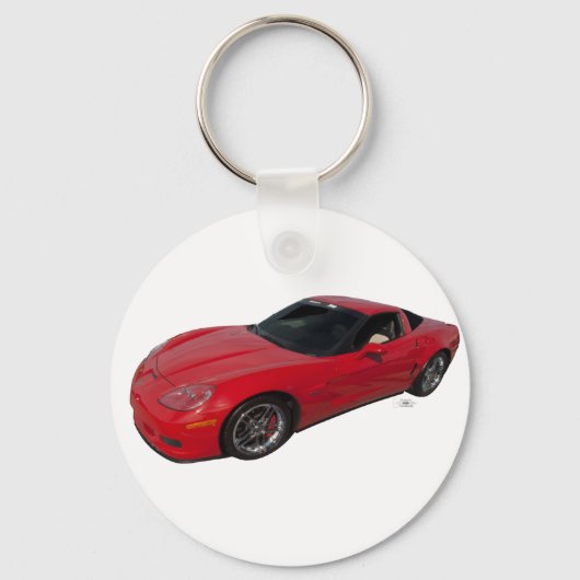 Red Corvette Sleutelhanger (Voorkant)