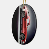 Red Corvette Sting Ray Keramisch Ornament (Links)