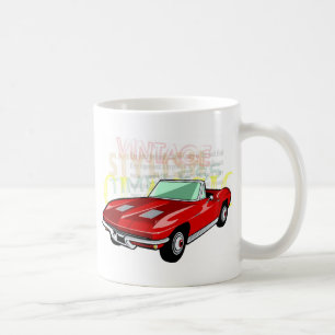 Red Corvette Stingray of Sting Ray-sportwagen Koffiemok